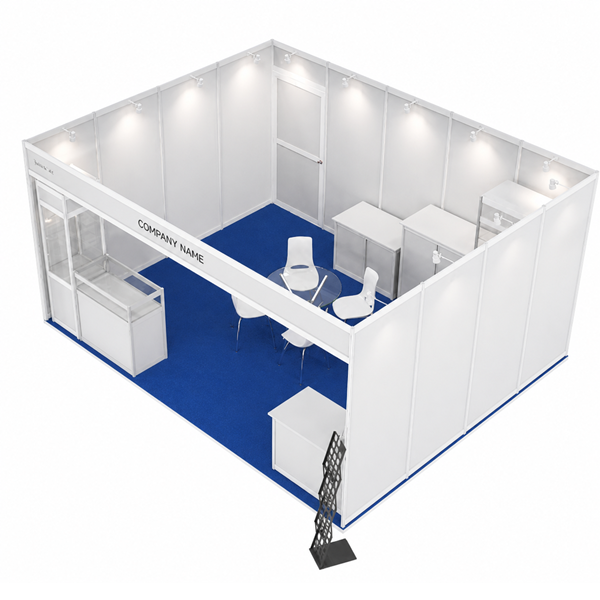 Exhibition booth with full furniture
